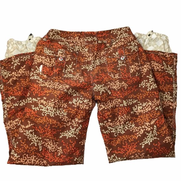 SPECIAL BLEND Snowboard Pants Brown Floral Women's - Picture 9 of 11